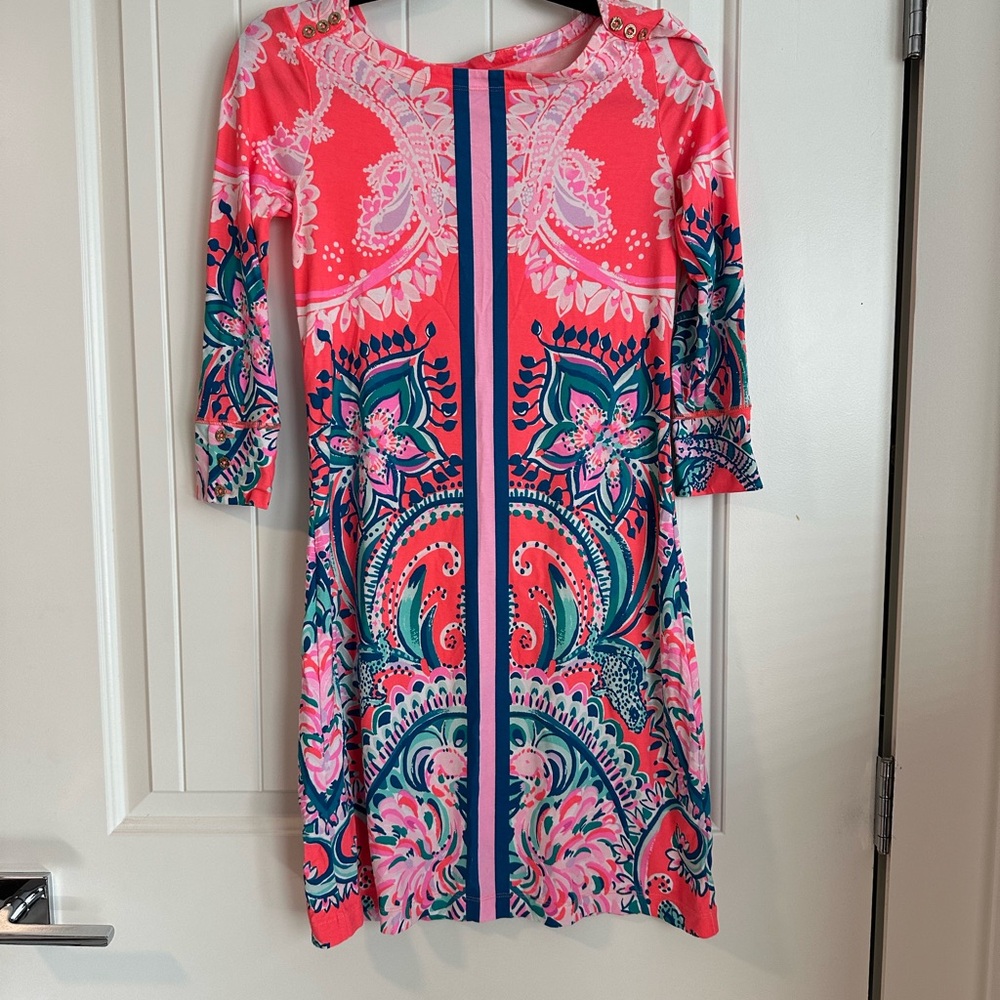 Lilly Pulitzer Vibrant Pink and Blue Women's Dress